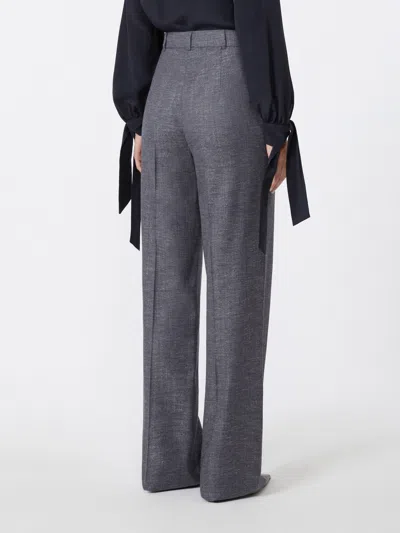 Max Mara Wool-blend Trousers In Gray