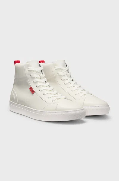 Hugo Boss Lace-up High-top Sneakers In White