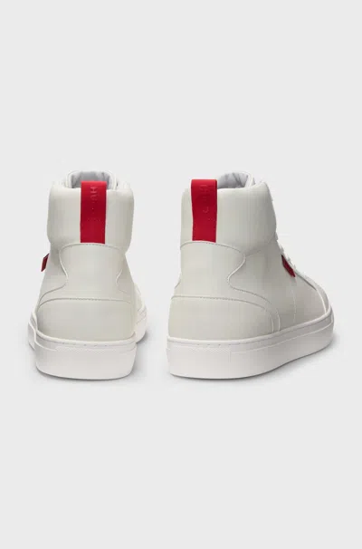 Hugo Boss Lace-up High-top Sneakers In White
