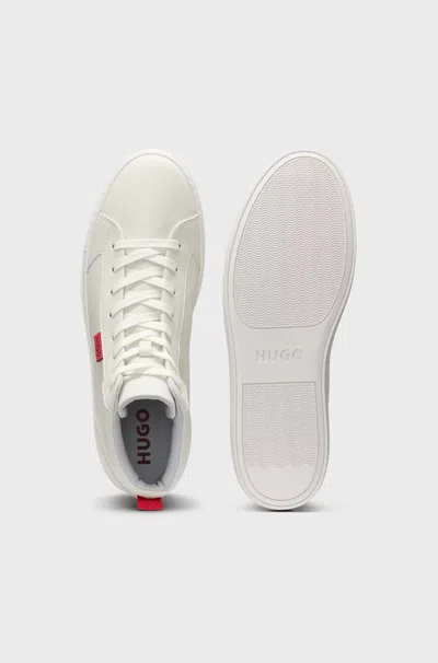 Hugo Boss Lace-up High-top Sneakers In White