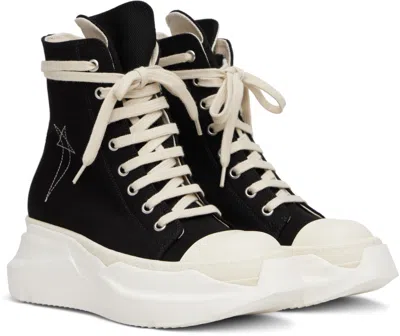 Rick Owens Drkshdw Black Hollywood Abstract Sneak Sneakers In Black