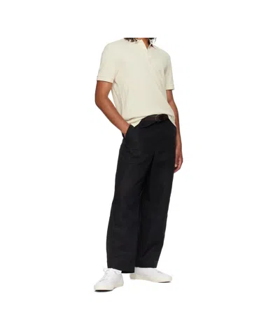 Hugo Boss Brown Leather Belt In Black