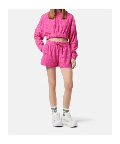 Versace Elasticated Drawstring Waistband Shorts In Pink