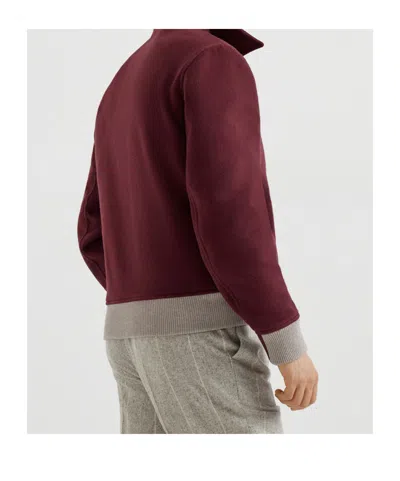 Brunello Cucinelli Button-up Wool-blend Jacket In Red