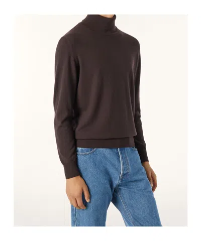 Loro Piana Turtleneck Sweater In Brown