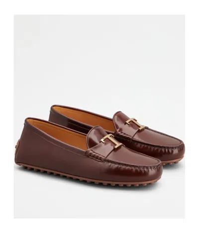 Tod's Round-head Casual Shoes In Burgundy