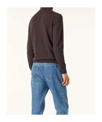 Loro Piana Turtleneck Sweater In Brown