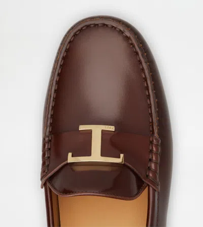 Tod's Round-head Casual Shoes In Burgundy