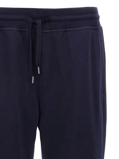 Brunello Cucinelli Cotton Blend Joggers Pants Blue In Blue