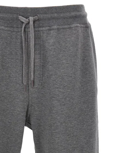 Brunello Cucinelli Cotton Blend Joggers Pants Gray In Gray