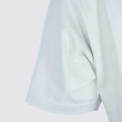 Balenciaga Cotton Tshirt With Logo Print In White