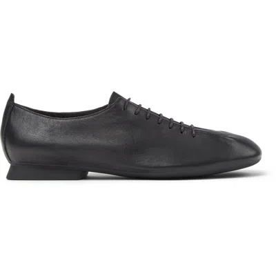 Camper Casi Myra Lace-up Leather Flats In Black