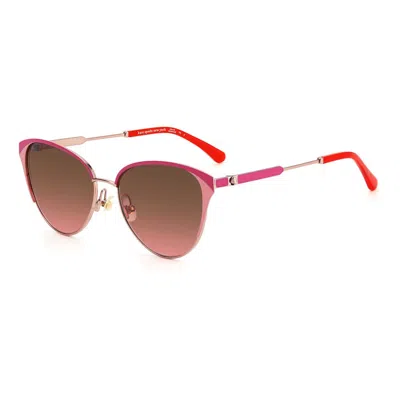 Kate Spade Multicolor Metal Sunglasses In Brown