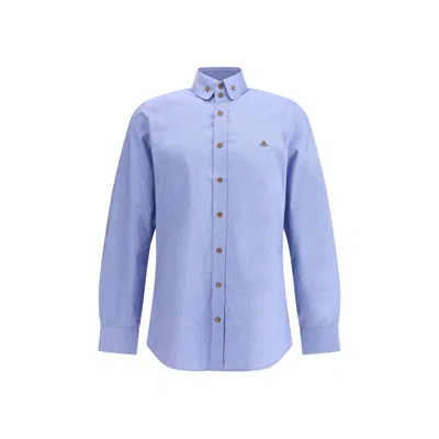 Vivienne Westwood Logo Orb Shirt In Blue