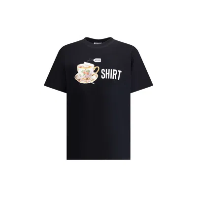 Moschino T-shirt Whit Maxi Print In Black