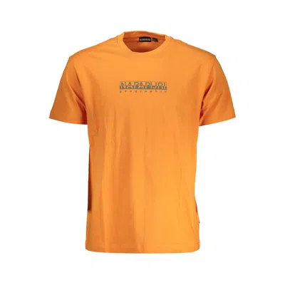 Napapijri Orange Cotton T-shirt In Yellow