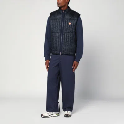 Moncler X Gilga Farm By Donald Glover Tangerine Padded Vest In Blue Nylon