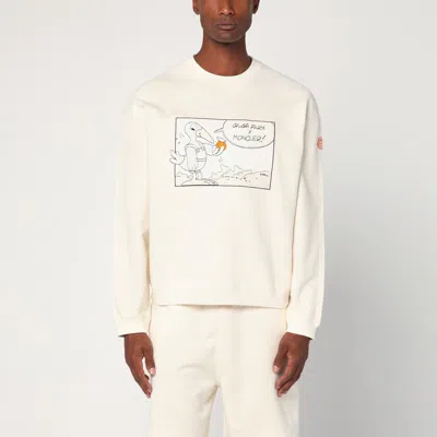 Moncler X Gilga Farm By Donald Glover Men's Ivory Cotton Sweatshirt