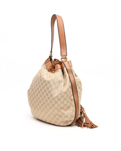 Gucci Gg Sherry Line Bamboo Drawstring Bag