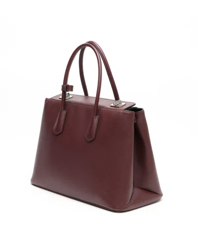 Prada Saffiano Turnlock Twin Tote Bag