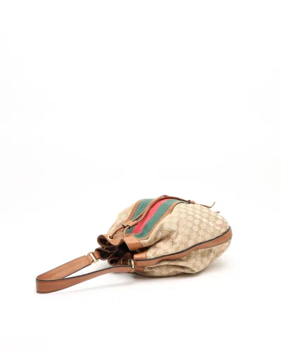 Gucci Gg Sherry Line Bamboo Drawstring Bag