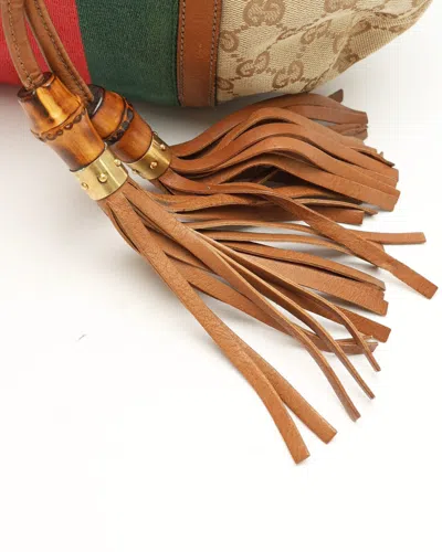Gucci Gg Sherry Line Bamboo Drawstring Bag