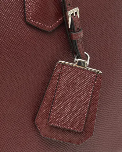 Prada Saffiano Turnlock Twin Tote Bag
