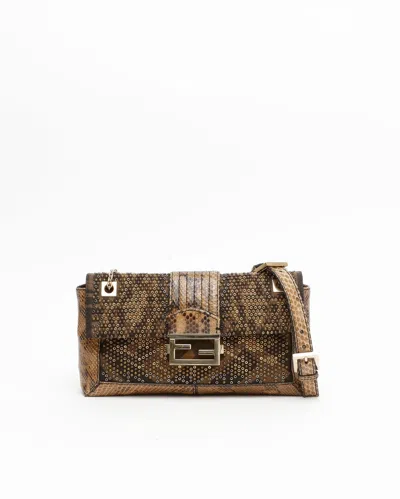Fendi Snake Chain Baguette Bag
