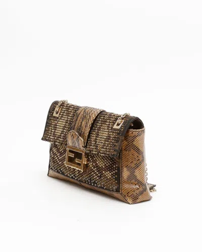 Fendi Snake Chain Baguette Bag