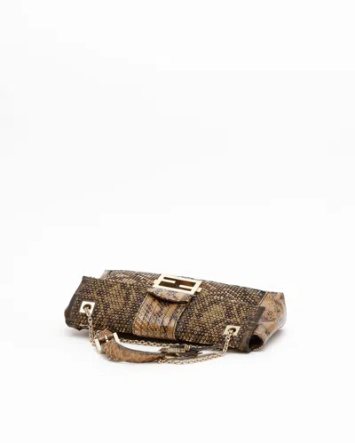 Fendi Snake Chain Baguette Bag