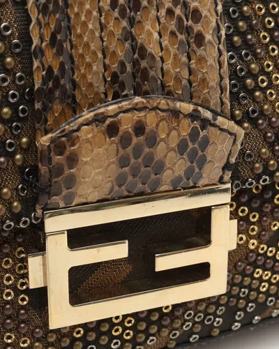 Fendi Snake Chain Baguette Bag