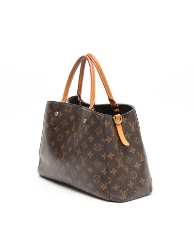 Pre-owned Louis Vuitton Monogram Montaigne Mm Bag In Brown