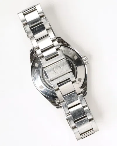 Omega Lady-seamaster Aqua Terra 34mm Diamond Mother-of-pearl Dial Watch In Metallic