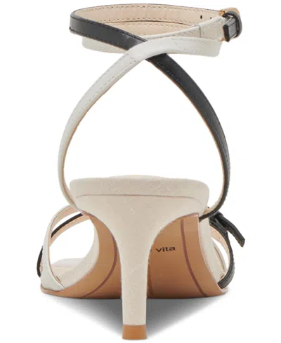 Dolce Vita Bamby Heels White Black Leather In White