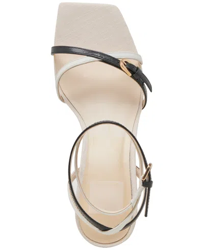 Dolce Vita Bamby Heels White Black Leather In White