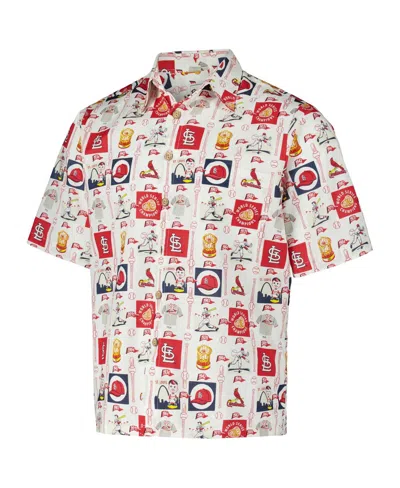 Reyn Spooner Men's White St. Louis Cardinals Champions Scenic Button-up Shirt In Multi