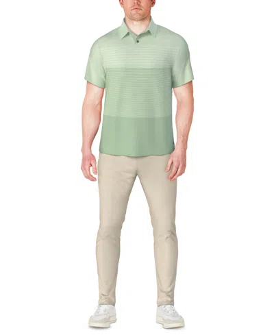 Pga Tour Men's Distressed Stripes Polo Shirt