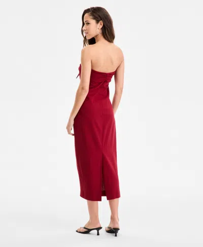 Bar Iii Women's Tie-front Midi Dress, Exclusively At Macy's