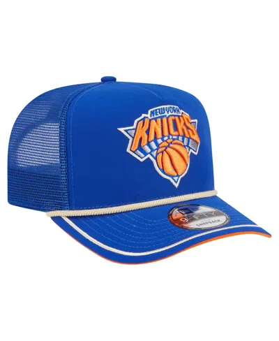 New Era Men's Blue New York Knicks Vintage Team Rope A-frame 9fifty Snapback Hat
