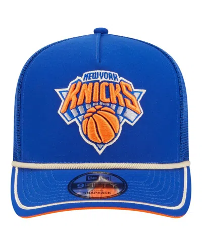 New Era Men's Blue New York Knicks Vintage Team Rope A-frame 9fifty Snapback Hat