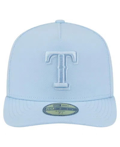 New Era Men's Light Blue Texas Rangers Color Pack A-frame 59fifty Fitted Hat