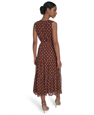 Jessica Howard Women's Sleeveless Mesh Midi Dress