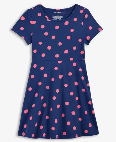 Epic Threads Little & Big Girls Dot-print Cotton Skater Dress, Exclusively At Macy's