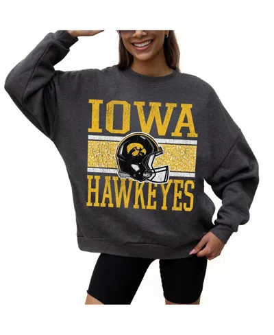 Gameday Couture Women's Charcoal Iowa Hawkeyes Premium Fleece Pullover Sweatshirt