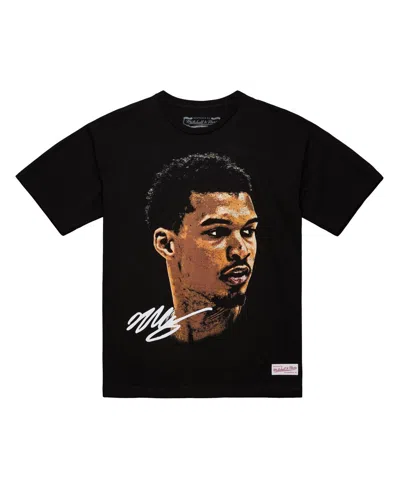 Mitchell & Ness Men's And Women's Victor Wembanyama Black Nba Real Big Face Player T-shirt