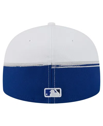 New Era Men's Blue/white Toronto Blue Jays Paint Stroke 59fifty Fitted Hat