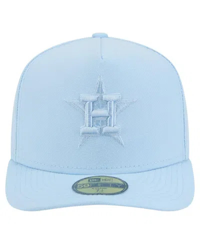 New Era Men's Light Blue Houston Astros Color Pack A-frame 59fifty Fitted Hat