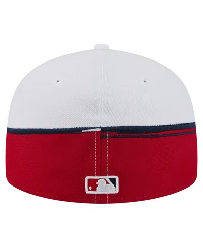 New Era Men's Red/white Washington Nationals Paint Stroke 59fifty Fitted Hat
