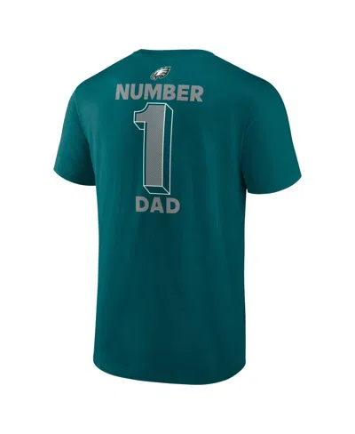 Fanatics Men's Midnight Green Philadelphia Eagles Big Tall Number One Dad T-shirt In Green