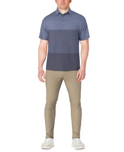 Pga Tour Men's Distressed Stripes Polo Shirt